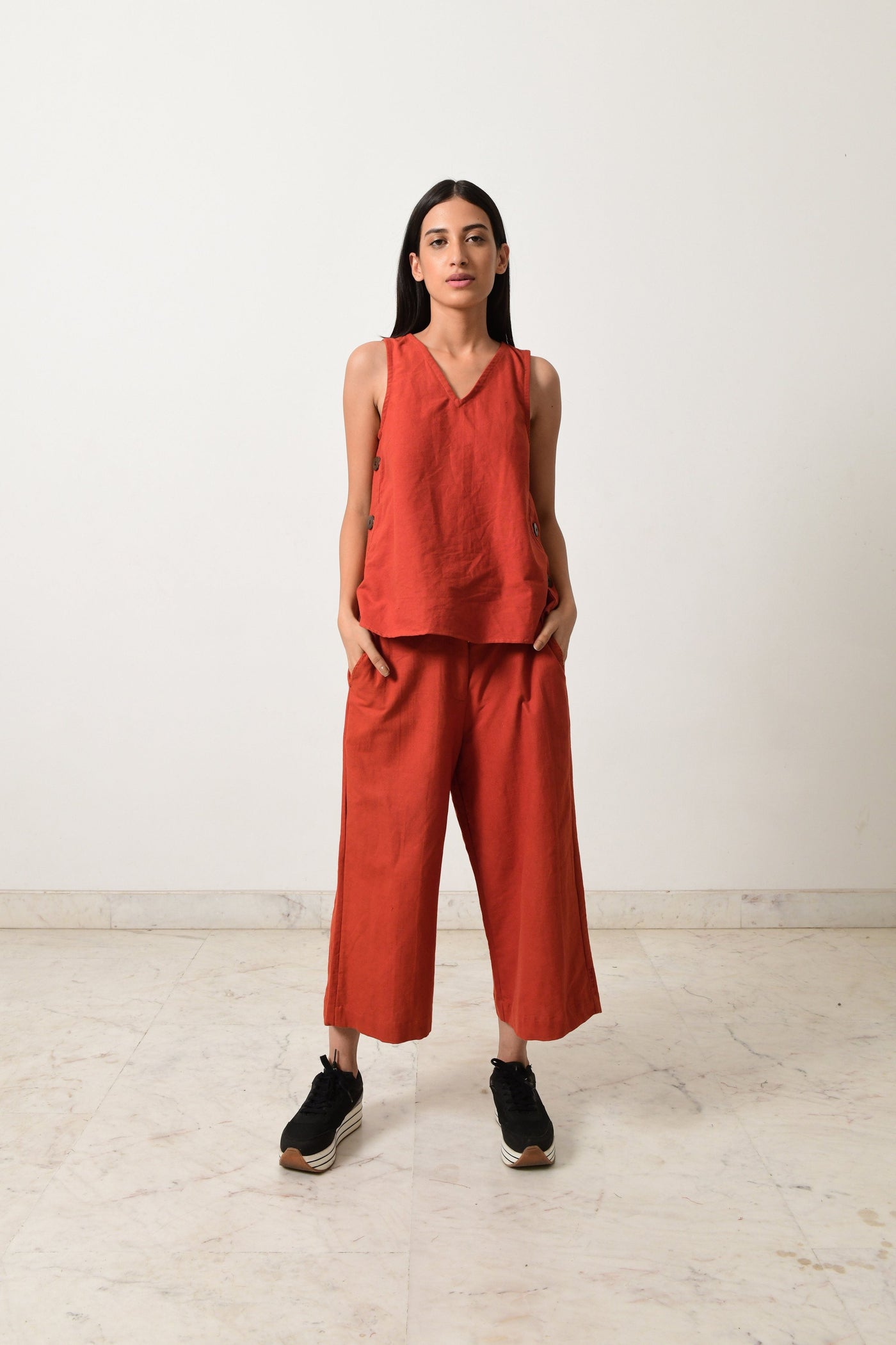 RUST KHADI CO-ORD Fashion Rias 