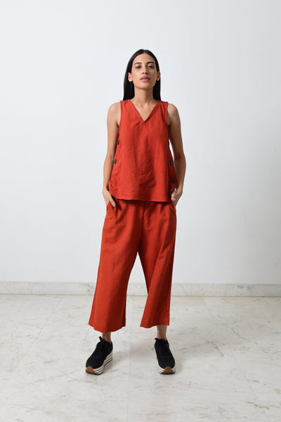 RUST KHADI CO-ORD Fashion Rias 