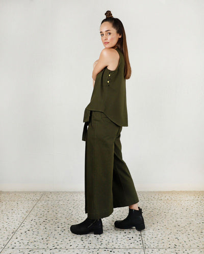 SOLID MOON OLIVE CO-ORD Fashion Rias